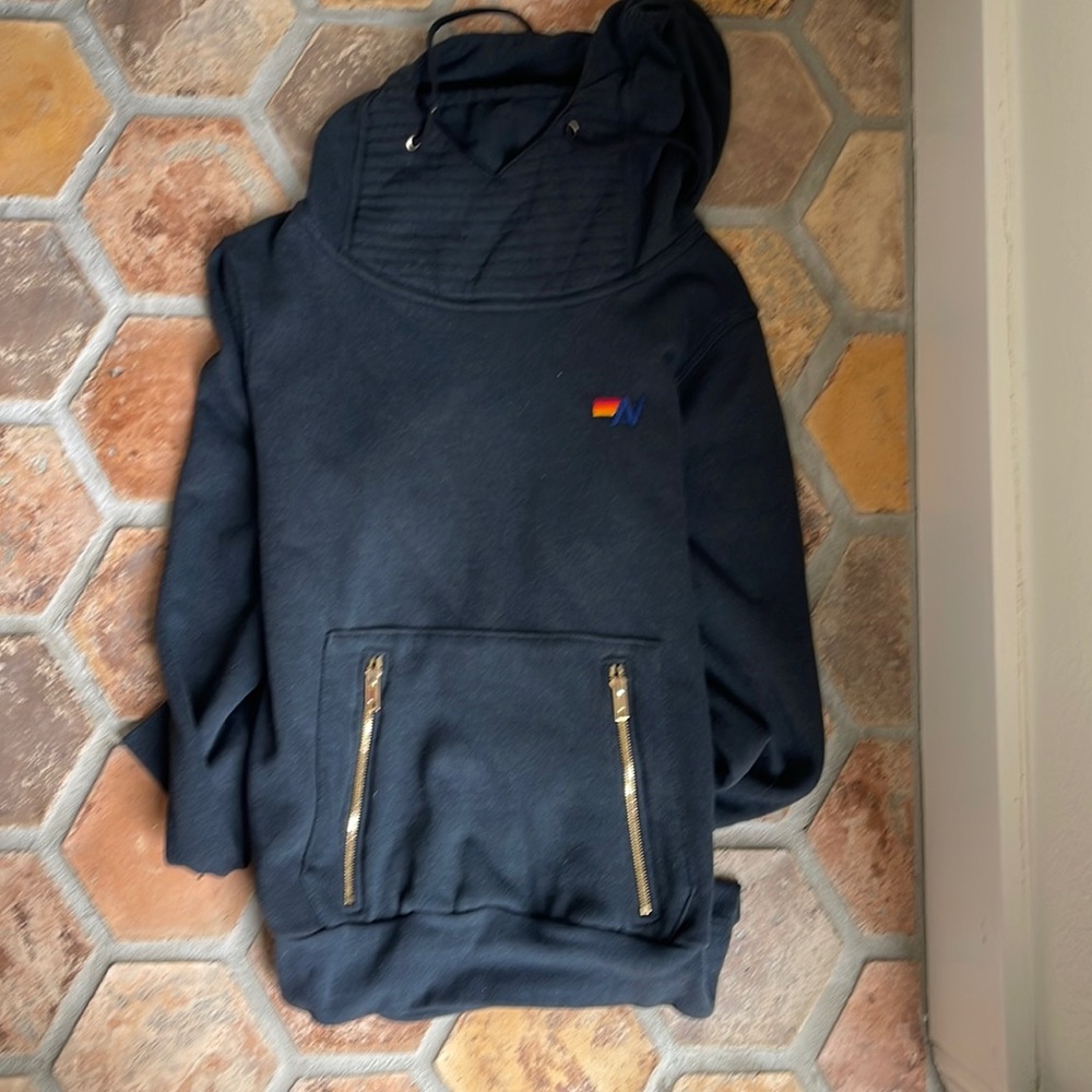 Aviator Nation ninja pullover hoodie M charcoal